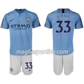 Completo Calcio Manchester City G.JESUS 33 Bambino Divisa Prima 2018/2019